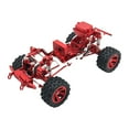 thumbnail image 1 of Chasis de carrocería de coche RC 1/12 con ruedas, fácil de instalar, piezas de montaje profesionales para bricolaje para coche de orugas H12Y a escala Rojo, 1 of 9