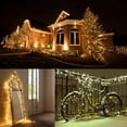 thumbnail image 3 of ZOELNIC 9.8ft x 9.8ft Curtain String Fairy Lights, 300LEDs Lights for Garden Wedding Party Home Decor, Warm White, 3 of 8