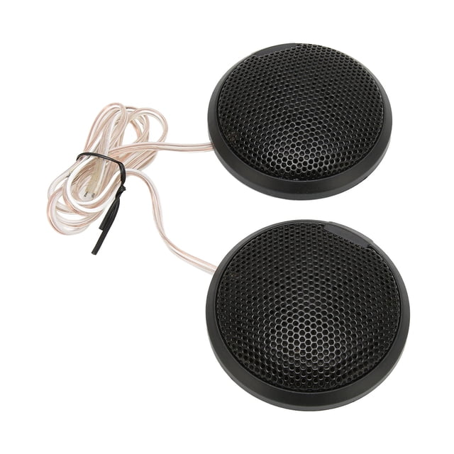 Car Audio Speaker, 5-20KHz Mini Dome Tweeter Universal Flush Mount Pair 20W for Auto
