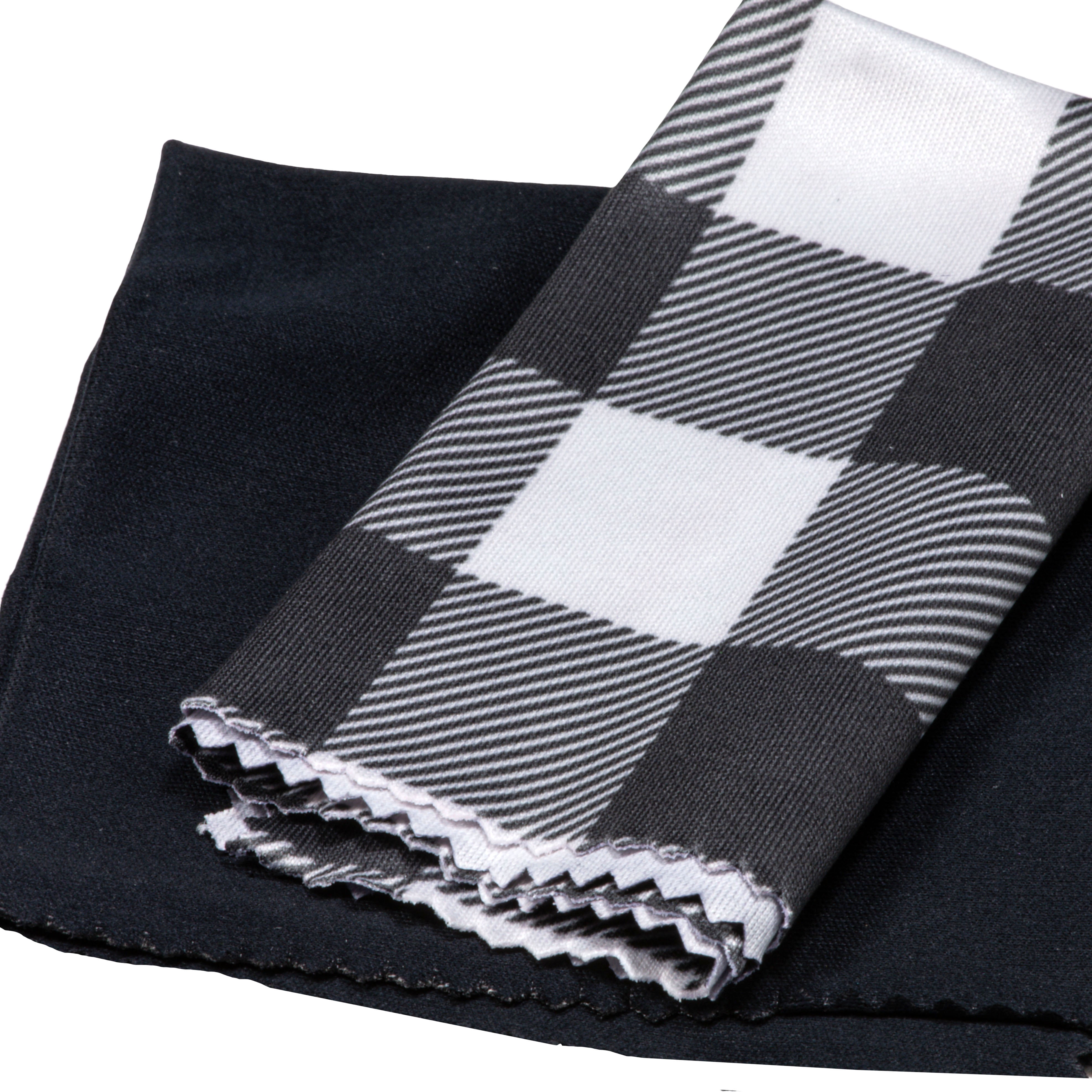 Equate Fashion Black Microfiber Cleaning Cloths, 7x7 inches wide, 2 Count