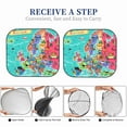 thumbnail image 6 of Xecao Cartoon Map Of Europe for Foldable Car Sun Shades (2-Pack) offer sun protection with an easy-fold design for convenient windshield shading., 6 of 7