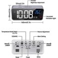 thumbnail image 2 of Digital Alarm Clock with USB Port for Charging,Adjustable Brightness Dimmer, LED Alarm Clock with Snooze Function,Desk Alarm Clock, 2 of 5