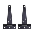 thumbnail image 1 of 2PCS 3 Inches T Shape Rustproof Iron Light Duty Shed Hinge Gate Strap Hinge Door Gates Hinges (Black), 1 of 5