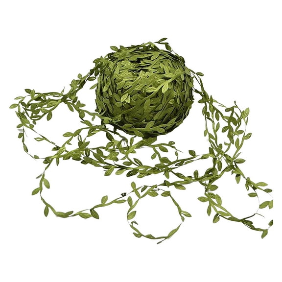 Dvumao 164 feet Artificial Green Vine Garland – Fabric Leaf Ribbon for Wedding, Party & Home Decor