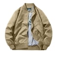 thumbnail image 6 of Danhjin Men's Casual Jackets Zip up Long Sleeve Stand Collar Fall Winter Outerwear Solid Color Comfy Fashion Coats, 6 of 10