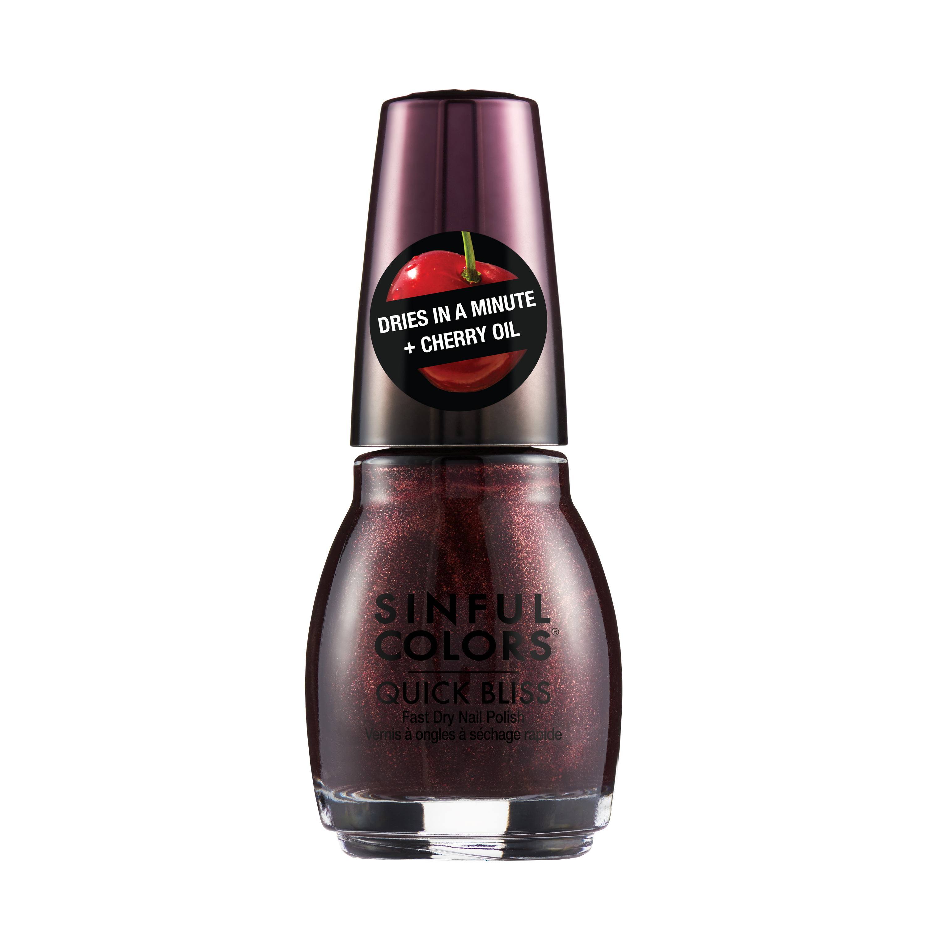 Sinful Colors Quick Bliss Nail Polish BlackCherry