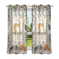 thumbnail image 6 of Yayeee Window Curtains Light Filtering 63"x42" Grommet Panel Pair Home Living Room Decor, Animals in A Forest Pattern, 6 of 7
