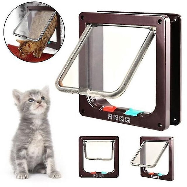 Puerta para mascotas que puede controlar la dirección de entrada y salida La puerta para gatos / perros puede controlar la entrada y salida