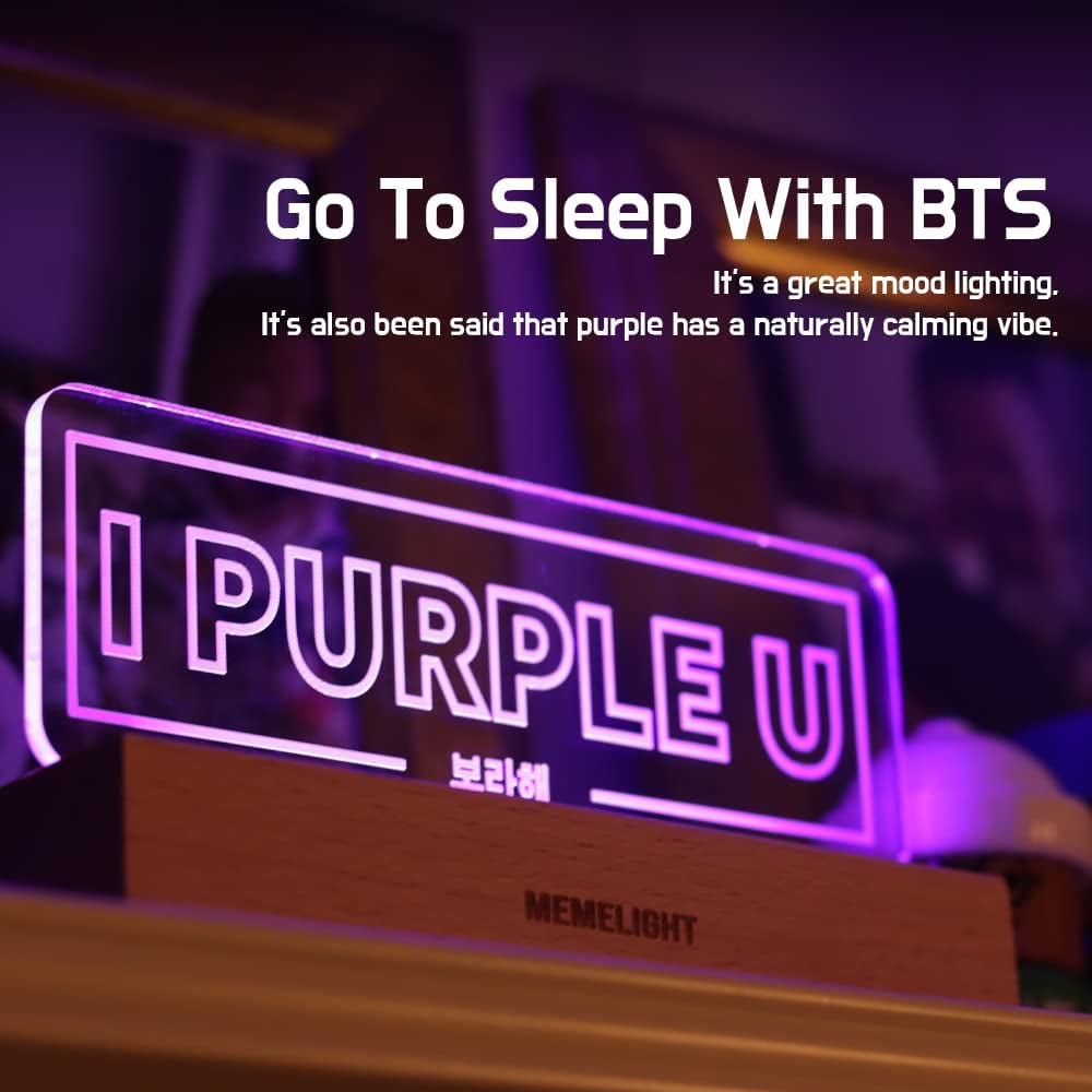 Lovely Bright “I Purple You” buy LED Night Light K-Pop BTS Wall Room Decoration