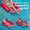 Red, variant on XtremepowerUS Sunchaser Floating Pool Lounger Chair for Adults, Chaise Pool Float with Headrest, Footrest & Cup Holders, UV-Resistant, Red