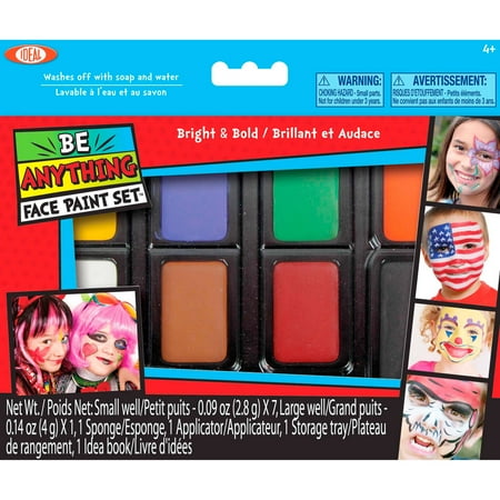 POOF-Slinky Ideal Be Anything! Bright and Bold Face Painting Kit, 8-Color Set