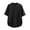 Black, variant on Men Shirts Retro Short Sleeved T Shirt for Men with Tang Clothing Plate Buckle Casual Breathable Style Shirt