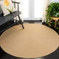 thumbnail image 2 of SAFAVIEH Braided Rishika Solid Machine Washable Reversible Area Rug, Beige/Tan, 8' x 8' Round, 2 of 8