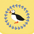 thumbnail image 4 of Inktastic Puffin Bird Wreath Boys or Girls Baby Bib, 4 of 4