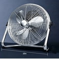 thumbnail image 3 of 10/12/14 Inch High Velocity Floor Fan 3-Speed 1680 CFM Heavy Duty Tilting Metal Portable Fan 130 Tilt Commercial Residential Gym Home Office Use 1-Pack (10 Inch), 3 of 5