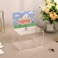 thumbnail image 4 of Acrylic Donation Box with Lock Clear Ballot Box with Sign Holder Portable Suggestion Box, 4 of 6