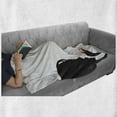 thumbnail image 6 of Kiss Soft Flannel Fleece Throw Blanket, Girl Black Silhouette Blowing Red Hearts Romance Love Valentines Day Theme, Cozy Plush for Indoor and Outdoor Use, 70" x 90", Black White Red, by Ambesonne, 6 of 6