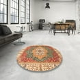 thumbnail image 3 of Ahgly Company Indoor Round Abstract Red Oriental Area Rugs, 6' Round, 3 of 6