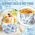 thumbnail image 4 of 50 Pcs Blue Floral Snack Cups Chinoiserie Flower Disposable Bowls 9oz Blue and White Ice Cream Paper Cups Dessert Bowls for Sundae Frozen Yogurt Soup Wedding Birthday Holiday Party Supplies, 4 of 4