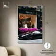 thumbnail image 5 of Lovely Spring Blossom Store and Car Canvas Fashion and Glam by Art Remedy, Silver Frame, 36" x 54", 5 of 7