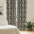 thumbnail image 3 of Ambesonne Palm 4-Panel Curtains, Tropical Flora on Exotic Leaf, 56"x84", Charcoal Grey Blush, 3 of 4