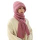 thumbnail image 1 of Monstrate Lana de punto de fibras acrílicas para máxima calidez en gorro de punto, bufanda, gorro de punto grueso de terciopelo para invierno Sombreros Rosa, 1 of 6