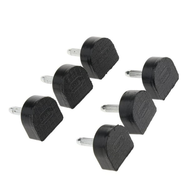 Paquete de 6 tapones para tacones altos y tacos de aguja de repuesto Negro