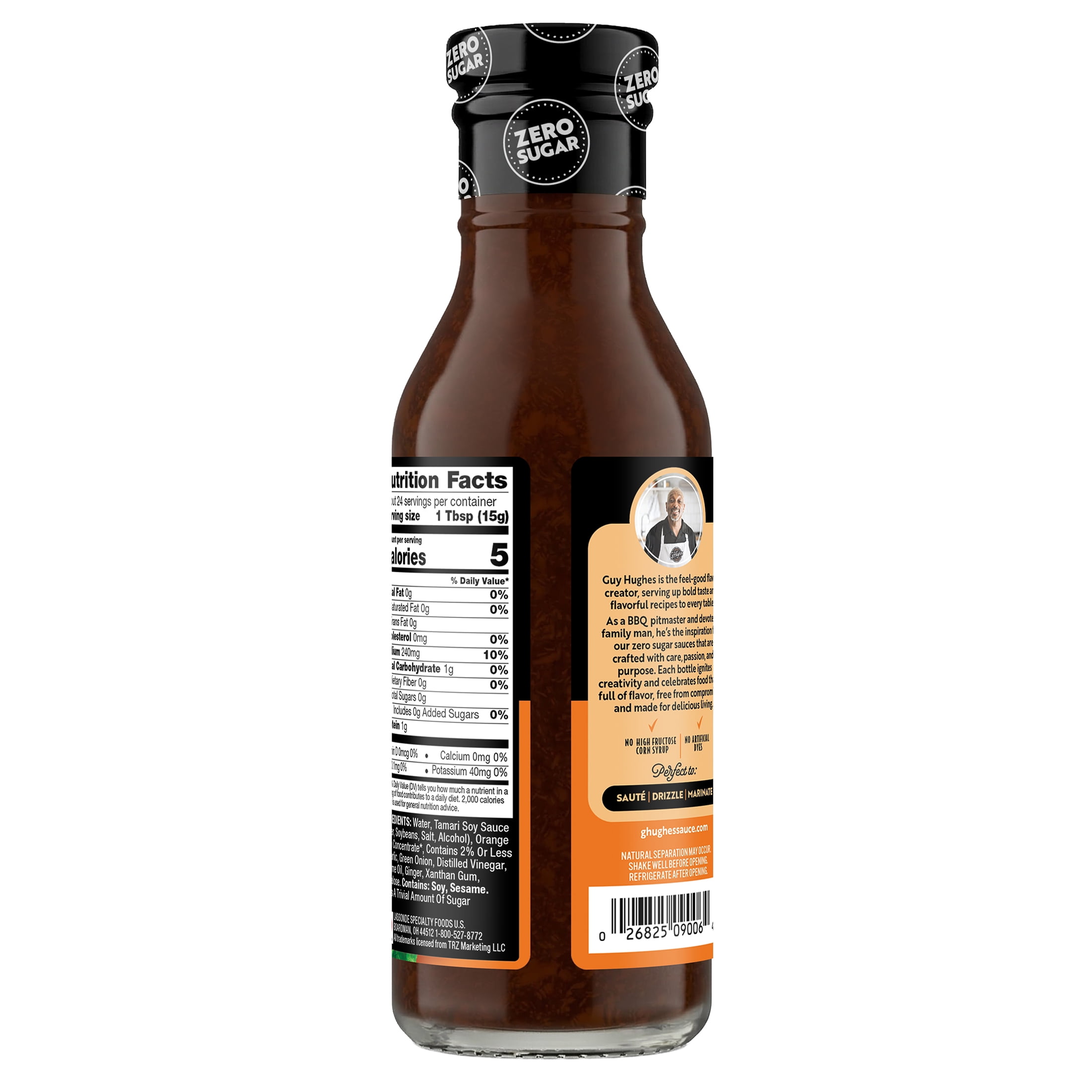 G Hughes Zero Sugar Orange Ginger Marinade, 13 oz