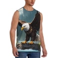thumbnail image 2 of Balery Forest River Bald Eagle Camisetas sin mangas para hombre, absorbe la humedad y protege contra el mal olor.-X-Large, 2 of 7