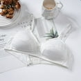 thumbnail image 3 of iHPH7 Wireless Bras for Women, No Padding Bras for Women, Cotton Bras for Women, Comfortable Bras for Women, Breathable Bras for Women, White 95B, 3 of 3