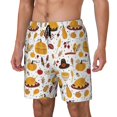 thumbnail image 2 of Uemuo Thanksgiving Pattern Mens Swim Trunks Quick Dry Board Shorts with Mesh Lining, Stretch Beach Shorts Quick Dry No-Chafing Board Shorts-3X-Large, 2 of 9