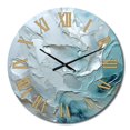thumbnail image 2 of Designart "Shimmering Silver" Abstract Landscape Oversized Wall Clock, 2 of 5