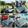thumbnail image 6 of Golf Cart Seat Covers for 2 Seater, Aqua Teal Orange Soft Microfiber Cart Seat Towel Blanket, Modern Oil Painting Abstract Absorbent Breathable Non Slip Bench Seats Protector for Golf Course 51"x31", 6 of 9