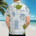 thumbnail image 6 of High Quality Hawaiian Shirts for Men Short Sleeve Aloha Beach Shirt Floral Summer Casual Button Down Shirts Blouses HA63F6, 6 of 7