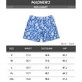 thumbnail image 5 of MADHERO 3 Pack Mens Swim Trunks with Mesh Lining Quick Dry Swim Shorts Bathing Suit Swimswear Blue White/ Blue/ Beige Pineapple Size M, 5 of 5