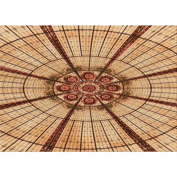 Ahgly Company Indoor Rectangle Patterned Mahogany Brown Area Rugs, 5' x 7'