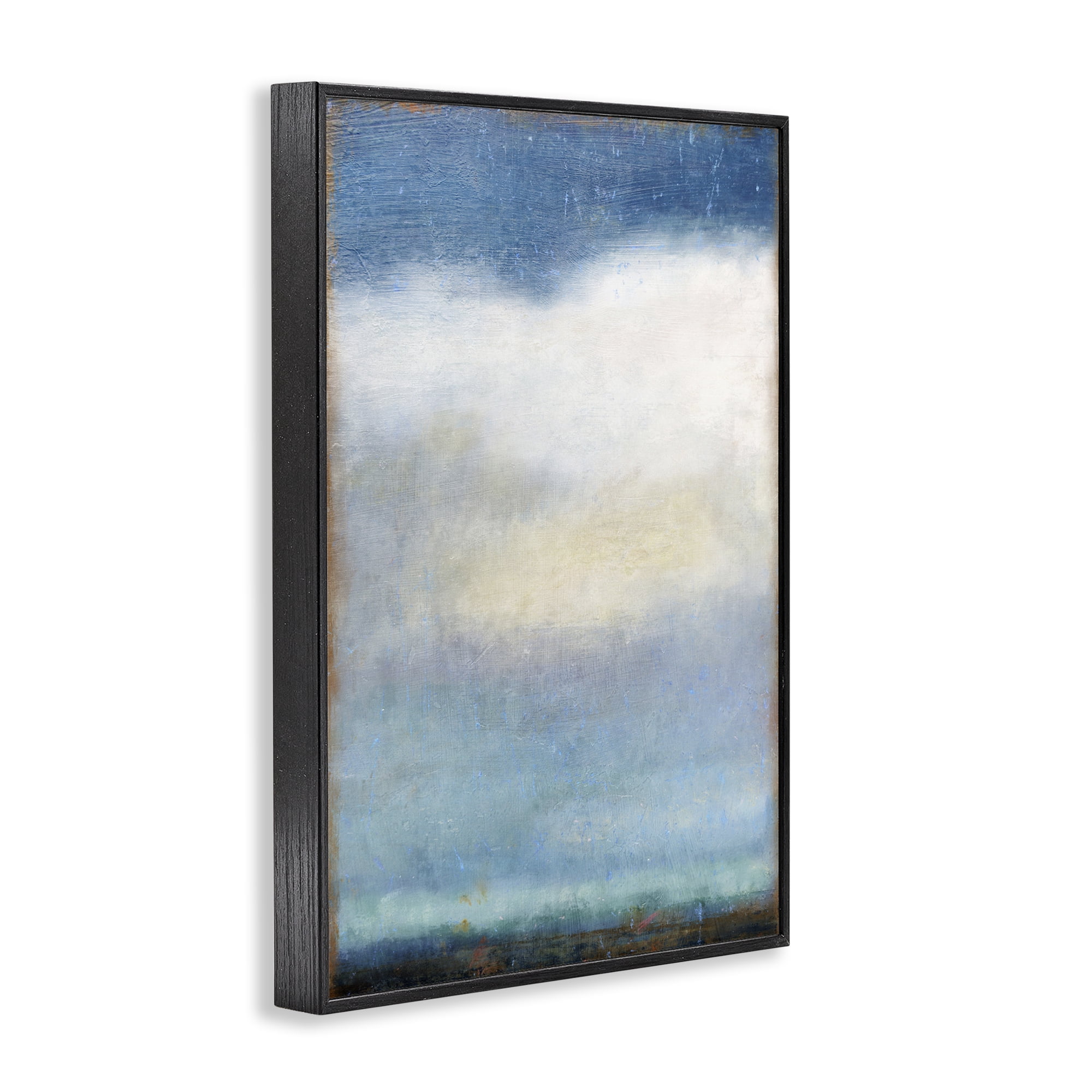 Stupell Industries Rustic Clouds Landscape Landscape Painting Black Framed Art Print Wall Art, 16 x 24