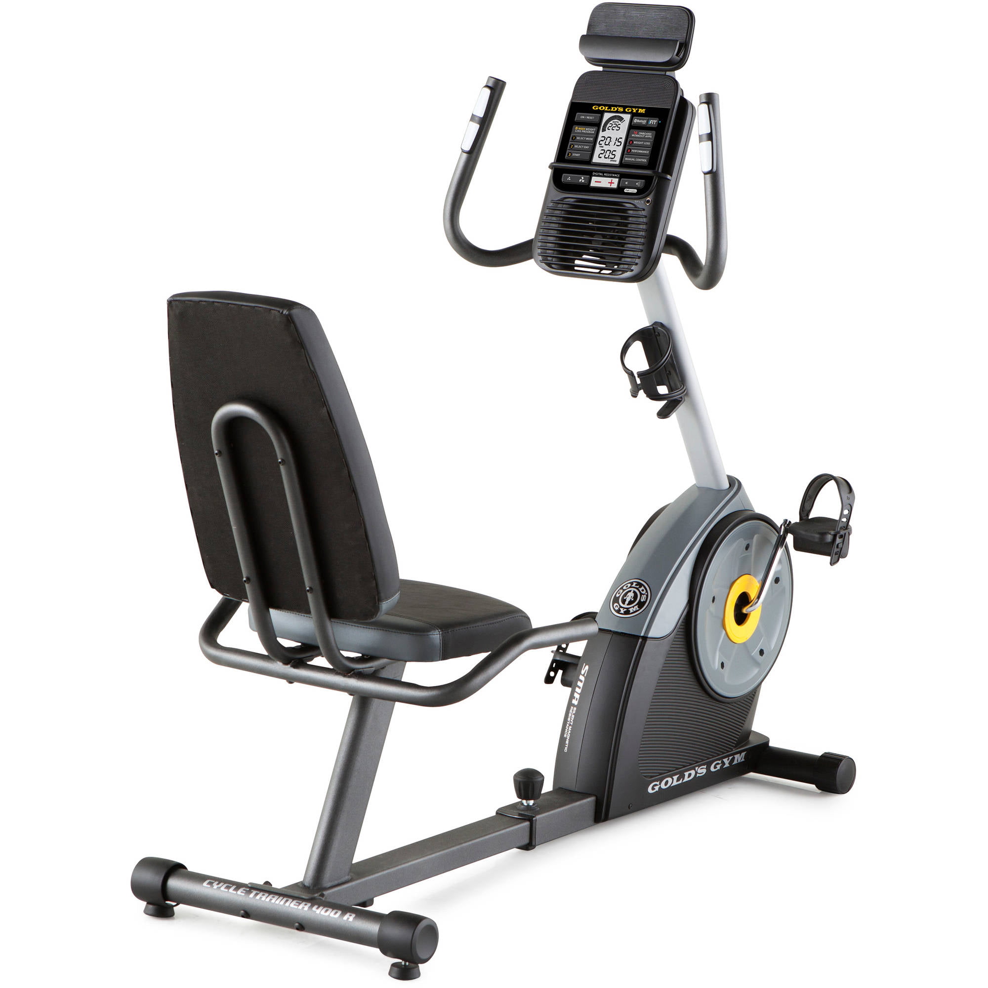 Golds Gym Cycle Trainer 400 Ri Recumbent Exercise Bike Walmart throughout Cycling Trainer Benefits