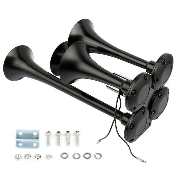 CCIYU 150db 12V DC Air Horn 4 Trumpet Air Horn Universal Loud Horn Replacement for Train Car Truck Boat RV Air Horn