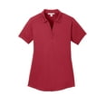 thumbnail image 5 of Port Authority Ladies Diamond Jacquard Polo-L (Rich Red), 5 of 6