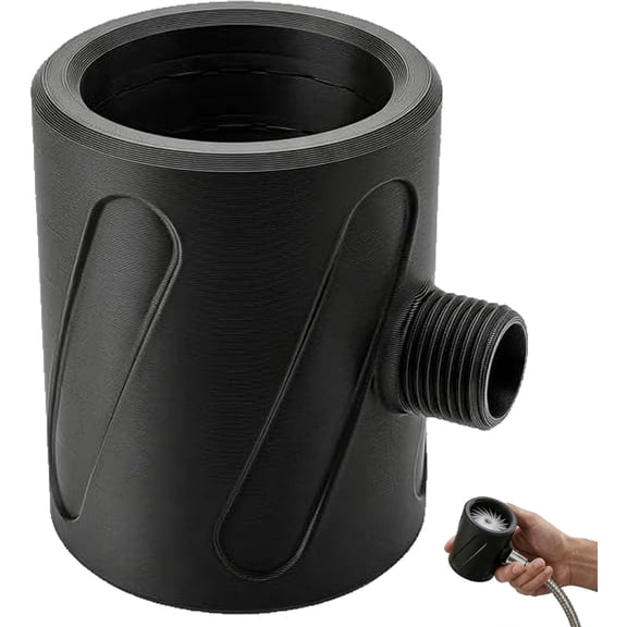 Men's Shower Head Massager, Upgraded Men's Shower Head Heated Massager, Handheld Coarse Hole & Universal Fit, for Bathroom Home Use, Durable High Pressure (Black)