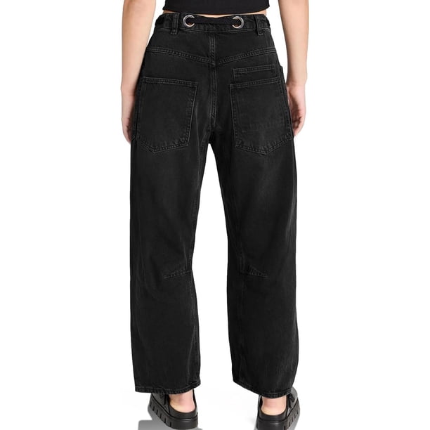 WILLBEST Pantalones Vaqueros Holgados para Mujer: Pantalones Casuales de Pierna Recta para Uso Diario: Una Opción de Moda Cómoda y Versátil. Grande