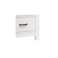 thumbnail image 4 of Mesita de noche Lilola Home Cassini White con 2 cajones, blanco/madera, 4 of 5