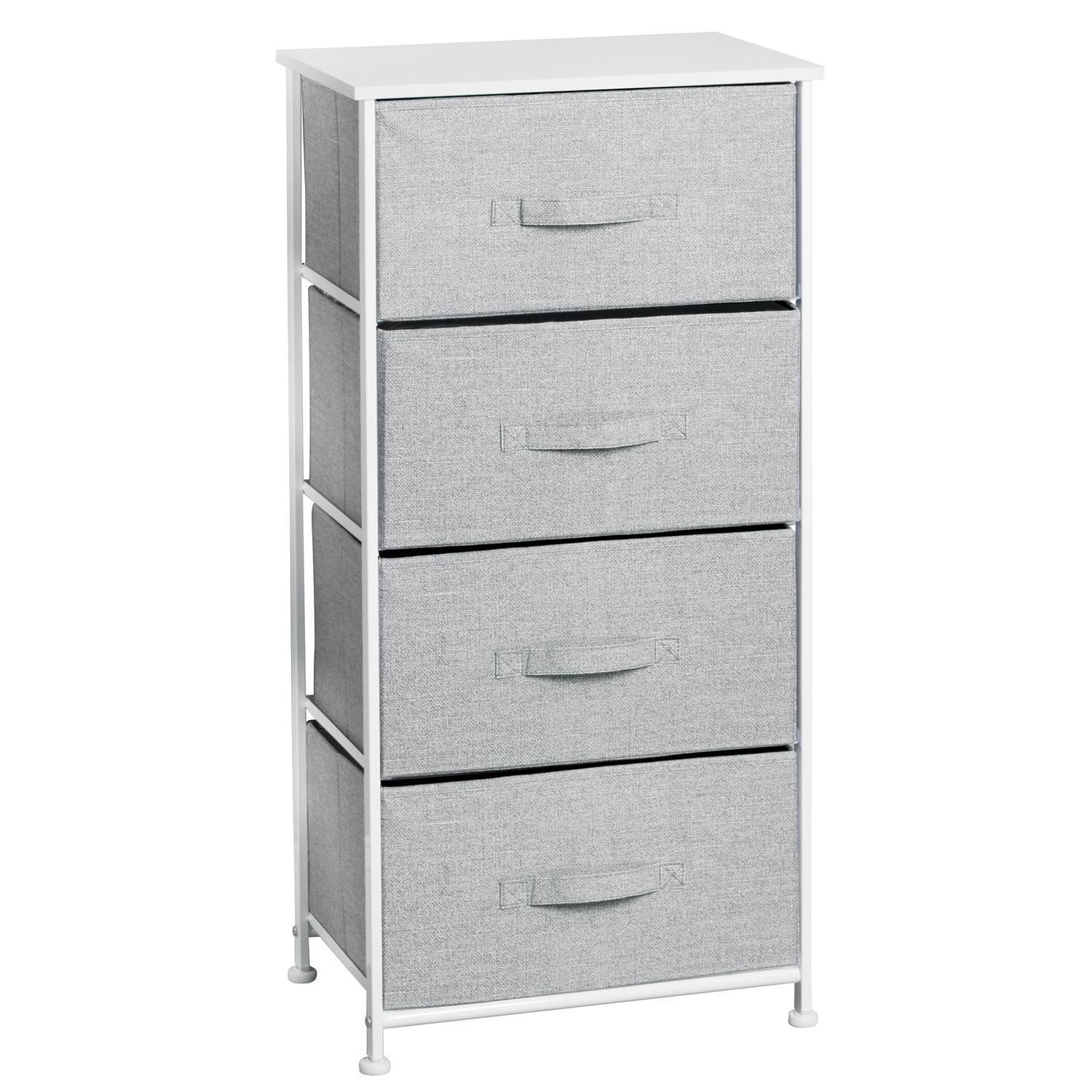 Interdesign 05253 17 7 X 11 8 X 37 Gray Aldo Fabric 4 Drawer Storage Unit Walmart Com Walmart Com