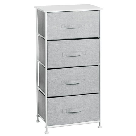 Interdesign 05253 17 7 X 11 8 X 37 Gray Aldo Fabric 4 Drawer