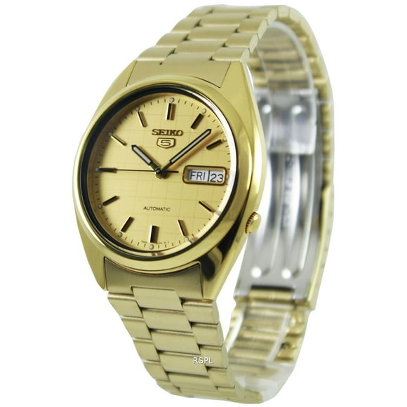 Seiko 5 Automatic Gold Dial Snxl72k1 Snxl72k Men's Watch