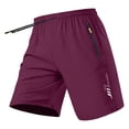 thumbnail image 5 of akafmk Men's Workout Shorts Drawstring Summer Breathable Fast-Dry Basketball Running Shorts with Zipper Pockets, 5 of 7