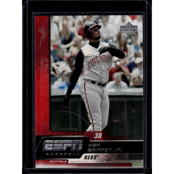 Collectible 2005 Upper Deck ESPN Cincinnati Reds Ken Griffey Jr. #27 Baseball Card Cincinnati Reds MLB BASEBALL Trading Card