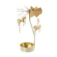 thumbnail image 4 of Baohd Christmas Tea Light Rotary Candlesticks Candle Holder Metal Xmas Home Decor Unicorn, 4 of 9