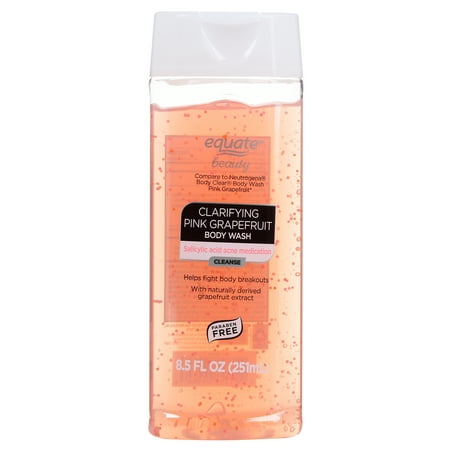 Equate Beauty Clarifying Pink Grapefruit Body Wash, 8.5 Fl Oz
